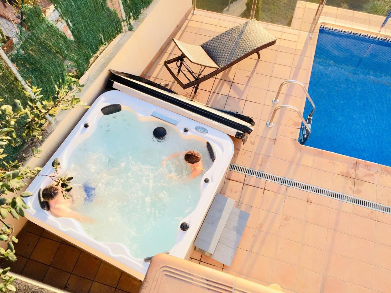 Luxury Villa Investingspain With Sea Views, Pool And Jacuzzi Lloret de Mar Bagian luar foto